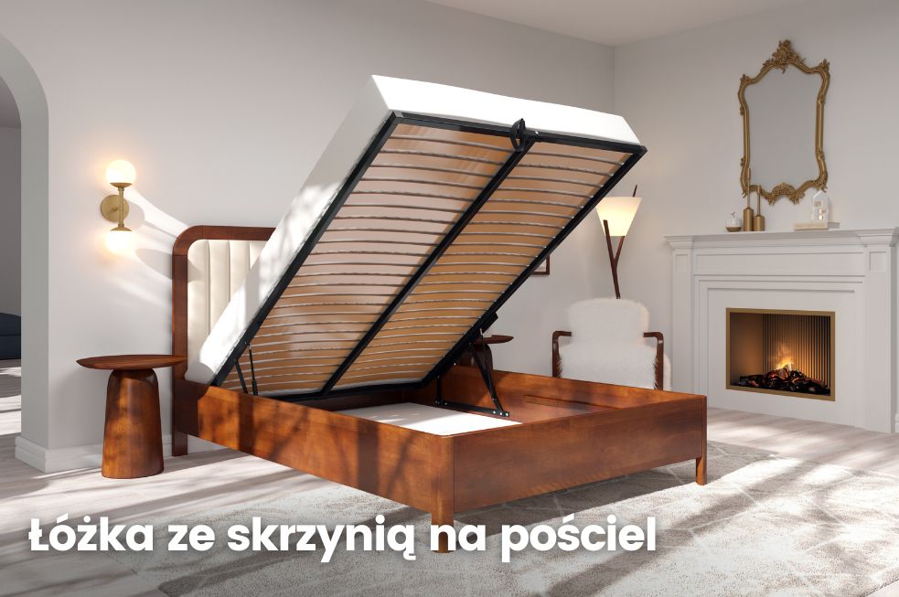 Łóżka ze skrzynią na pościel